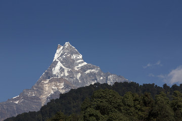 Machhapuchchhre mountain - Fish Tail in English is a mountain in