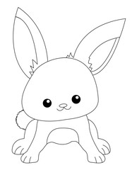 Bunny coloring graphic