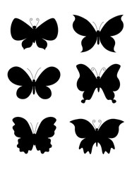 Butterfly silhouettes