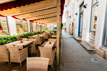 Streets And Old Town Architecture Estonian Capital, Tallinn, Est