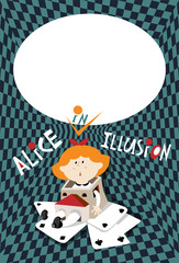 Alice's Adventures in Wonderland with big speech bubble