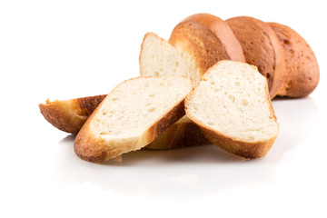 Bread slice isolated on white