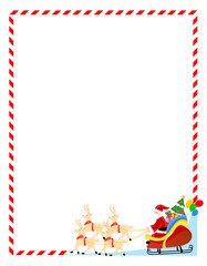 Santa and gifts christmas frame