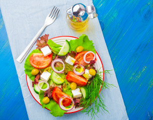 Mediterranean-Style Salad with Feta and Olives