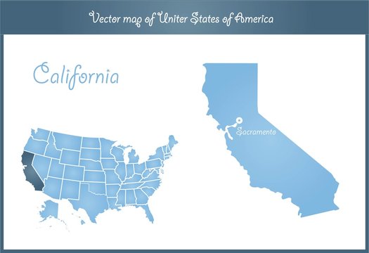 California state map