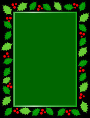 Christmas holly border