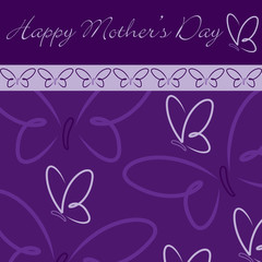 Happy Mother's Day butterfly card in vector format.