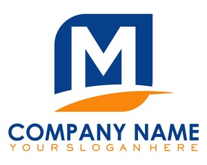 M blue logo image vector