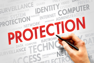 PROTECTION word cloud, business concept