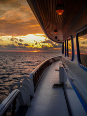 Sunset from the boat