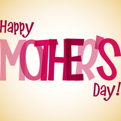 Fototapeta premium Bright typographic Mother's Day card in vector format.
