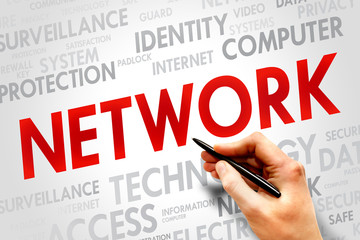 NETWORK word cloud, business concept