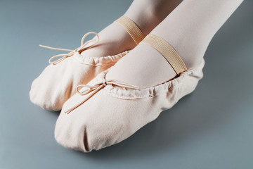 Close up of a ballet slippers © flycatdesign