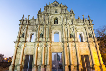 The ruins of St Paul church in Macau