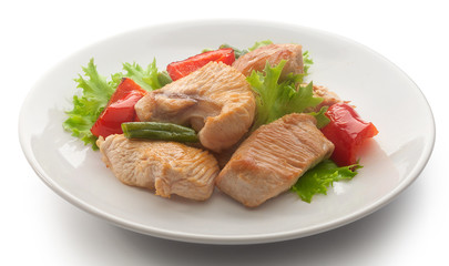 Roasted turkey with vegetables