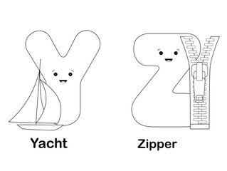 Alphabet coloring letters