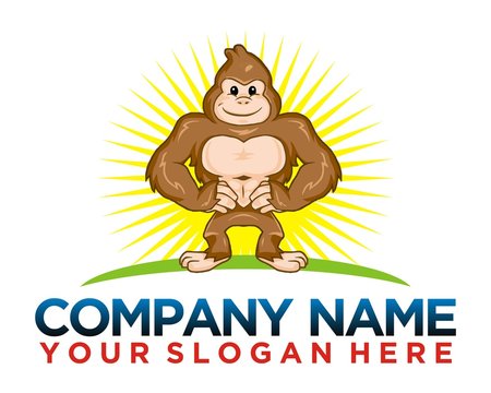 monkey gorilla logo image vector