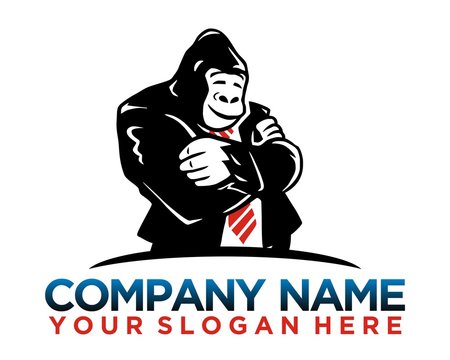 monkey gorilla logo image vector