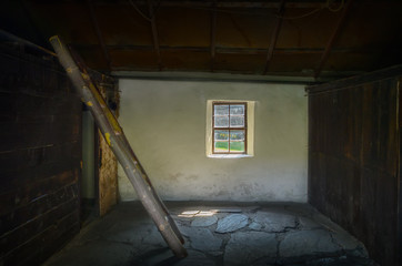 Interior of abandoned old house