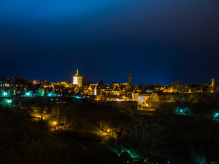 Rothenburg ob der Tauber im Nachthimmel