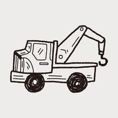 Fototapeta na wymiar truck doodle