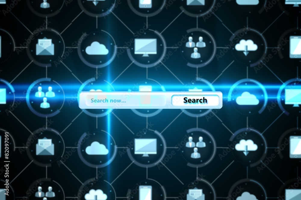 Poster Composite image of search engine