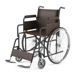 Fototapeta na wymiar Wheelchair front isolated