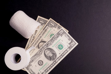 Therapeutic self adhesive tape and Money
