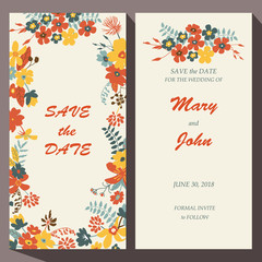 Vector card template for Save The Date, baby shower, mothers day