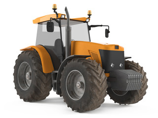 Tractor isolated