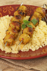 brochettes de viande au curry 