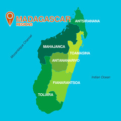 Madagascar map regions