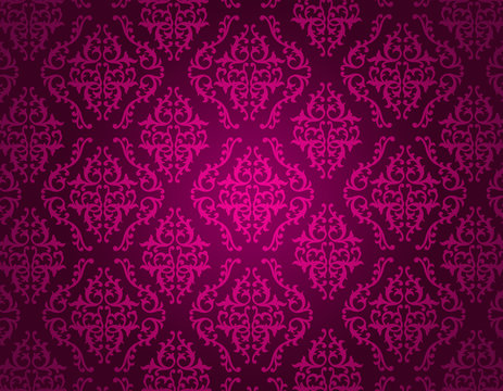 Purple Damask Pattern