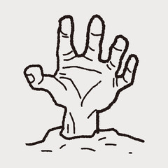 zombie hand doodle