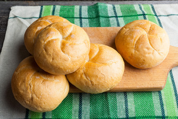 Fresh rolls on table