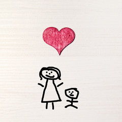 stickman background - greeting card