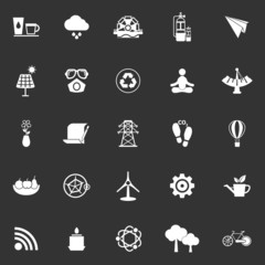 Clean concept icons on gray background