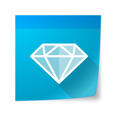 Sticky note icon with a diamond