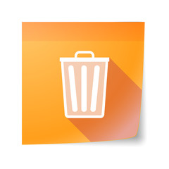 Sticky note icon with a trash can