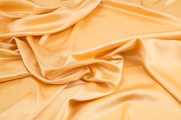 Golden silk drapery.