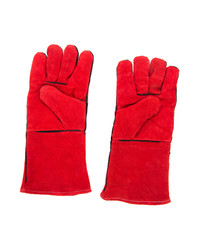 Heavy-duty red glove.