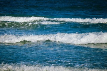 The sea and the waves. Beautiful tropical background