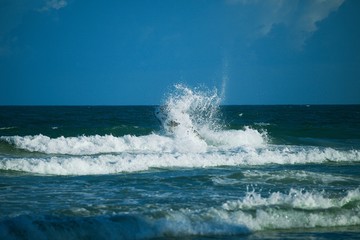 Fototapeta premium The sea and the waves. Beautiful tropical background