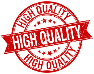 high quality grunge retro red isolated ribbon stamp