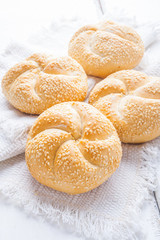 Buns with sesame.