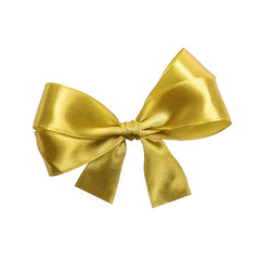 Red satin gift bow.