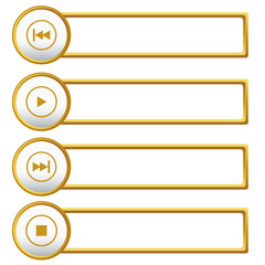 Obraz premium Player icons set