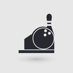 Icon bowling. Checkout Counter. Cashier bowling club. Pointer.