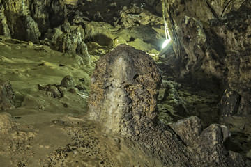 Interior of Polovragi cave, Romania
