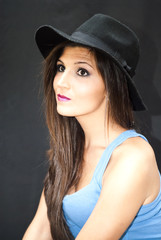 Beautiful  Woman  With Hat